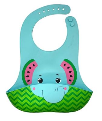 FROOTIMALS Ft00011 Babero Silicona ORANGIEFLY, Melany MELEPHANT, L Unisex niños