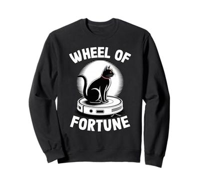 Wheel Of Fortune Robot Vacuum Cleaner Funny Cat Sweatshirt