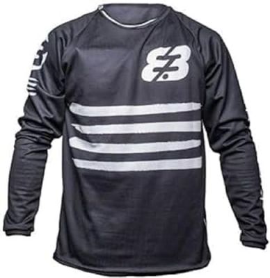 Parts 8.3 - Maglia a maniche lunghe per bicicletta, adulto, unisex, colore: Nero/Bianco, L