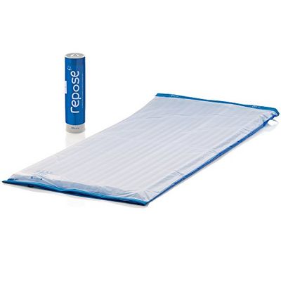 Repose - Drukverlichtende enkele matrasoverlay en handmatige pomp - Opblaasbare druk enkele matras - Helpt bij de preventie van doorligwonden en decubitus