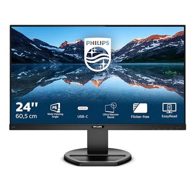 Philips 243B9-24 Inch FHD Monitor,75Hz, 4ms, IPS, USB-C Dock, Height Adjust, Speakers, FlickerFree (1920 x 1080, 250 cd/m², HDMI/VGA/DP/USB-C/USB3.2)