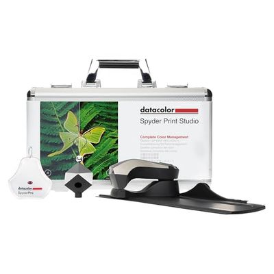 Datacolor Spyder Print Studio Kit, Versione 2024 – SpyderPro Calibratore Monitor, Spyder Print e Spyder Cube – Kit di Gestione Colori per Fotografia