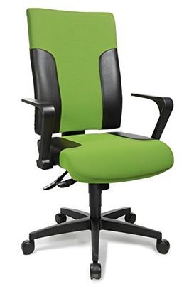 Topstar Two 20 TF20RS105 bureaustoel, met vaste armleuningen R2 OPA, stoffen bekleding, groen/zwart