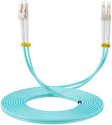 Elfcam® - Câble à fibre optique LC/UPC á LC/UPC, OM3 Multimode Duplex Jarretière Fibre Optique 50/125um LSZH (3M)