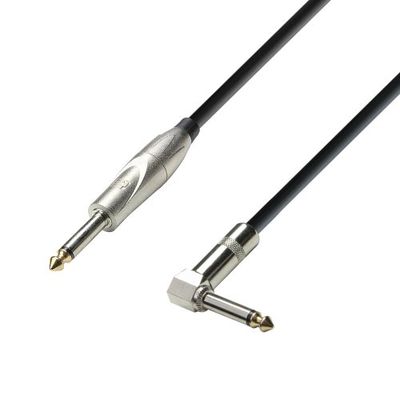 Adam Hall 3 Star Series 9 m 6,3 mm Jack Mono till 6,3 mm vinklad Jack Mono Instrumentkabel