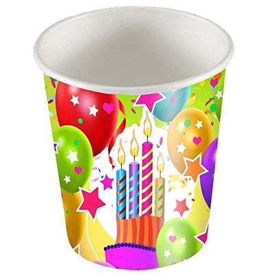Zak met 25 glazen, design ballonnen en kaarsen, 200 ml, doos