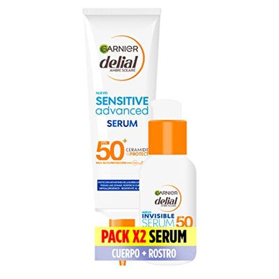 Delial Pack x2 Serum Cuerpo Sensitive Advanced + Serum Facial Inivisble con Ceramidas SPF50+ 125ml +30ml