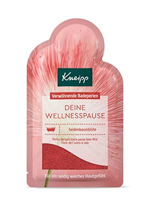 Kneipp Perle da bagno la tua pausa benessere – Additivo per il bagno con estratto di fiori di seta di alta qualità e ricco olio di argan per una sensazione setosa morbida sulla pelle – 60 g
