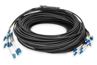 DIGITUS DK-2A33CU050BK-BBB – Câble À Fibre Optique OS2 – 50 m – LC (UPC) à LC (UPC) – 12 Fibres Câble De Breakout – 1/10 Gbit/s – SM Monomode – Fibre : G.657.A1 9/125 – Noir (Black)