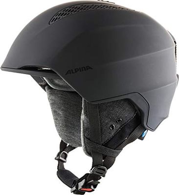 ALPINA Unisex - Adultos, Grand LAVALAN Casco de esquí, Black Matt, 54-57 cm