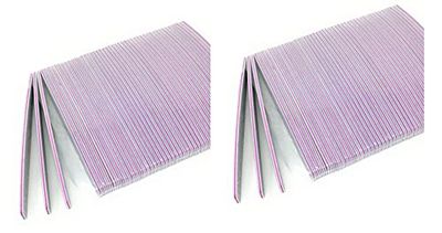 LEOFLA 100 Pezzi Di Lime Mezza Luna Bilaterale Grana 100/180 Per Unghie E Nail Art