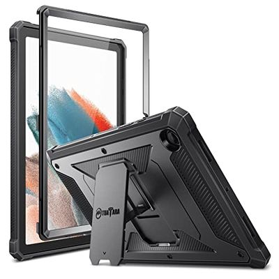 Fintie Funda Compatible con Samsung Galaxy Tab A8 10.5" (2021) - Carcasa Dura Antichoque con Soporte y Protector de Pantalla Incorporado para Modelo SM-X200/X205, Negro