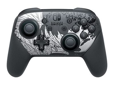 Nintendo Switch Pro Controller - Monster Hunter Rise Sunbreak Editie - Draadloos -eén maat, Wit en grijs