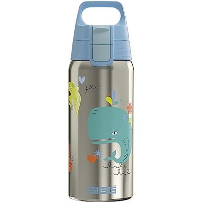 Sigg - Geïsoleerde waterfles voor kinderen - Shield One Therm - Geschikt voor koolzuurhoudende dranken - Lekvrij - Vaatwasmachinebestendig - BPA-vrij - 90% gerecycled roestvrij staal - 0,5L