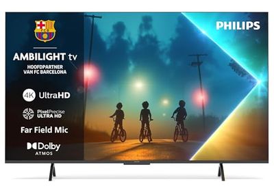 Philips Ambilight 43PUS8200 4K LED Smart TV - 43 inch-scherm met Pixel Precise Ultra HD, Titan OS-platform en Dolby Atmos Sound - Werkt met Alexa en Google Spraakassistent