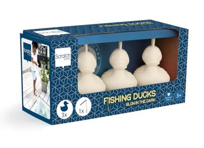 Scratch Europe-Scratch 276182093 Pesca de Pato para niños, Juego Completo con cañas de Pescar, a Partir de 3 años, Brilla en la Oscuridad, Color Fluorescente, Medium