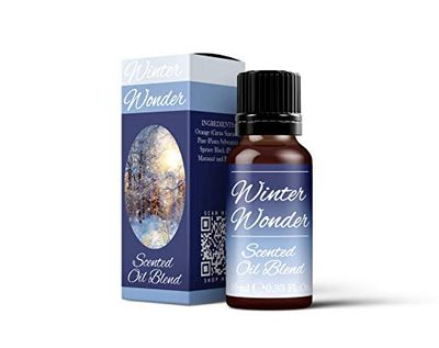 Mystix London | Winter Wonder Scented Oil Blend | Festive Orange, Pine & Spruce Aroma | Perfect for Diffusers, Massage & Bath | 10ml