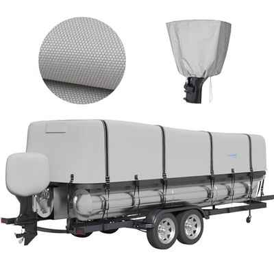 YUZUTU Pontoon Boat Cover (lunghezza: 17 '-20' Larghezza fascio: fino a 252 ", Grigio)