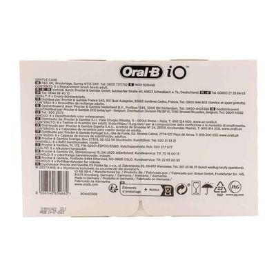 Oral-B iO Lot de 6 têtes de brosse à dents électrique pour nettoyage en douceur des dents Oral-B iO, emballage compatible avec boîte aux lettres, noir