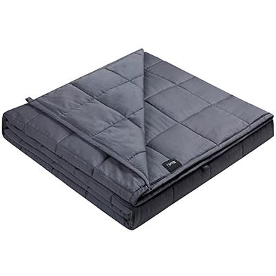 ZonLi Koeling gewogen deken 15 lbs (60 ''x80", Queen Size, Grey), Gekoelde gewogen deken voor volwassenen, cadeau voor uw geliefde