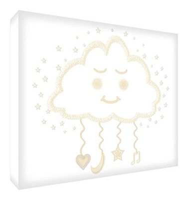 Feel Good Art CLOUD2436-01ES - Lienzo decorativo grueso sólido afrontado, diseño "Nube de Sueño", 91 x 60 x 4 cm, color beige