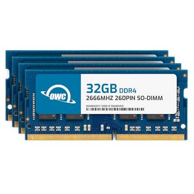 OWC 128 GB (4 x 32 GB) 2666 MHz DDR4 PC4-21300 SO-DIMM 260 Pin aggiornamento Memoria, (OWC2666DR4S128S), per iMac (iMac19,1) da 2019 e Laptop PC 2019