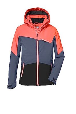 killtec Ragazze Giacca da sci/giacca funzionale con cappuccio staccabile e paraneve, impermeabile KSW 182 GRLS SKI JCKT, light coral, 140, 39904-000