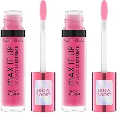 Catrice Cosmetics Max It Up Booster Extreme Lucidalabbra, curativo, volumizzante, effetto colorante, naturale, lucida, 4 ml (Confezione da 2)
