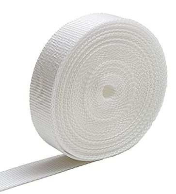 IPEA Cinghia Rigida in Nylon per Zaino e Borse – 10 Metri di Lunghezza – Corda Cinturino Multiuso per Cucito, Sport, Bagagli, Fai da Te – Larghezza 30 mm – Bianco – 3 CM