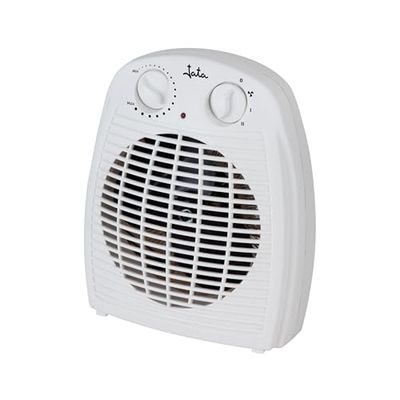 JATA TV78 Elektrische badkamerradiator met verstelbare thermostaat, 2000 W, 2 warmtestanden en ventilator, snelle opwarming, oververhittingsbeveiliging, draaggreep
