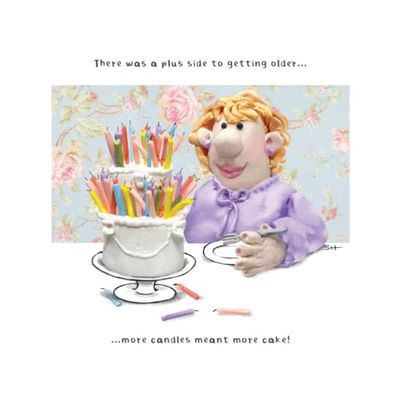 Model Family Birthday Card for Her, …. More Candles Meant More Cake" Female Birthday Card, Funny Birthday Card for her