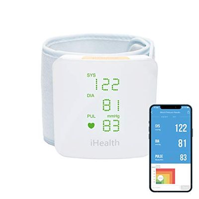 iHealth View - Tensiomètre Poignet Mesure Tension Artérielle, Pouls, Battements Cœur Irréguliers - Affichage Écran LED, 120 Mémoires, Multi Utilisateurs - Dispositif Médical Bluetooth iOS et Android