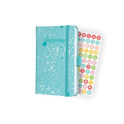 Sigel J2302 Jolie Weekly Planner 2022 Kalendarz - Blue Happiness - 9,5 x 15 cm - twarda okładka - 174 strony - niebieski