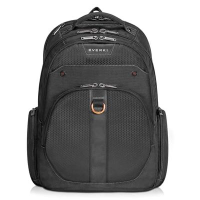 Everki Atlas – le sac à dos pour l´ordinateur portable de 11 à 15,6 pouces (28-39,6 cm) avec divers compartiments adaptables et autres fonctionnalités de haut de gamme, noir