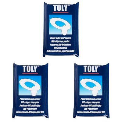 Toly - Couvre-sièges de toilette - 10 pcs - Papier, Blanc (Lot de 3)