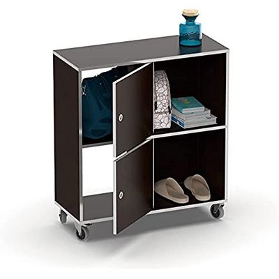 Muebles Pitarch Hyllor, Partikelspånskiva och melamin med hög densitet, Wenge/Bok, 90 x 80 x 33 cm