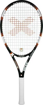 Pacific Raquette de Tennis Unisexe X Comp - Bespannt - mit Hülle - Noir/Blanc - 1 : (4 1/8)