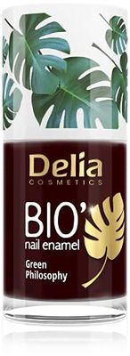 Delia Cosmetics - Bio Green Nail Polish - ENJOY - Vegan Friendly - Perfect Opacity and Shine - Easy and Fast Application - Natural Ingredients - Long Lasting Color up to 6 Days - 11ml