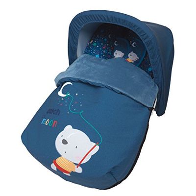 Babyline 3000604R universele voetenzak van fleece, incl. kap