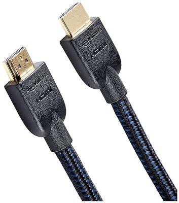 Amazon Basics Cabo HDMI trançado - 3,04 m, preto