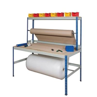 Action Handling RRWPS/18/18/09/03MDF Wide Packing Workstation, MDF Top, 1830 mm H x 1830 mm W x 915 mm L, 300 kg Load Capacity