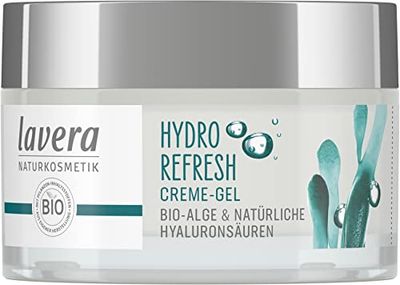 lavera Hydro Refresh Krem-Gel - z algami i kwasem hialuronowym - Bardzo intensywne nawilżenie - Wnika bardzo szybko - wegański - 50 ml