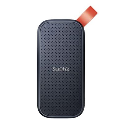 SanDisk Portable SSD 2 TB Met Rubberen Haak (Traagbare Schijven Met SSD Technologie, 2,5 Inch, Leessnelheden Van 520 MB/s, Robuuste SSD) Grijs