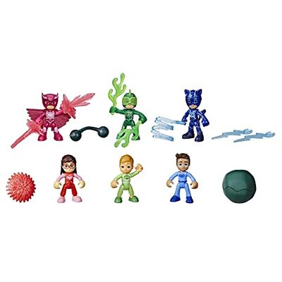 PJ Masks - Heróis noturnos - Conjunto de 6 figuras de ação e 11 acessórios - A partir de 3 anos