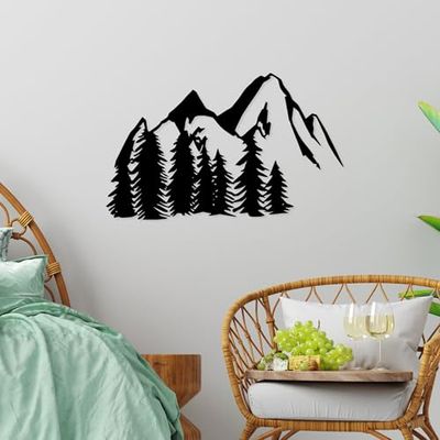 Stylish Black Decorative Metal Wall Accessory, 70 x 43 cm, 100% Metal, 1.5 mm Thick, Lightweight & Easy to Hang, Perfect for Modern Decor
