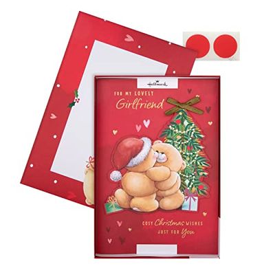 Hallmark Förpackat julkort för flickvän - söt för evigt vänner med hjärtdesign