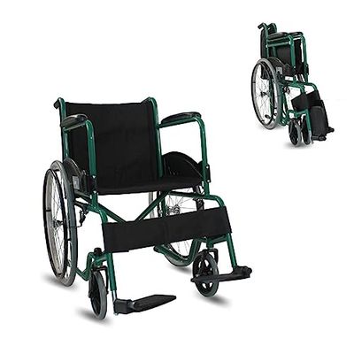 Mobiclinic®, Sedia a rotelle, Auto-propulsa, Carrozzina pieghevole, Alcazaba, Seduta 46 cm, Sistema per superare i cordoli, Braccioli imbottiti, Poggiapiedi ribaltabili, Leggera, Freno sulle ruote