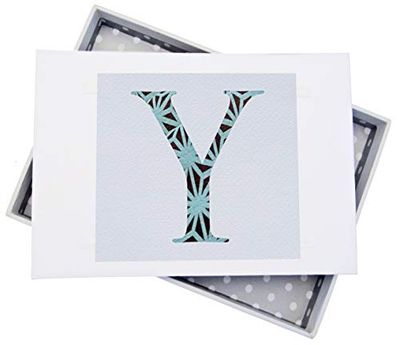WHITE COTTON CARDS Alphabetics Initiale Y Mini Album Photo, Multicolore