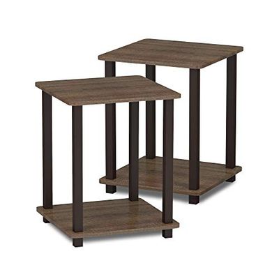 Furinno Simplistic mesa auxiliar, nogueira, castanho/castanho, tamanho único