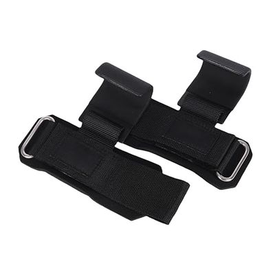 Endless Ganchos de levantamiento de peso | Juego de 2 | Negro | Material: Metal y Neopreno | Grips for Dead Lifting | Premium Workout Hook | Gym Training Hook Straps with Heavy-Duty Metal Hooks
